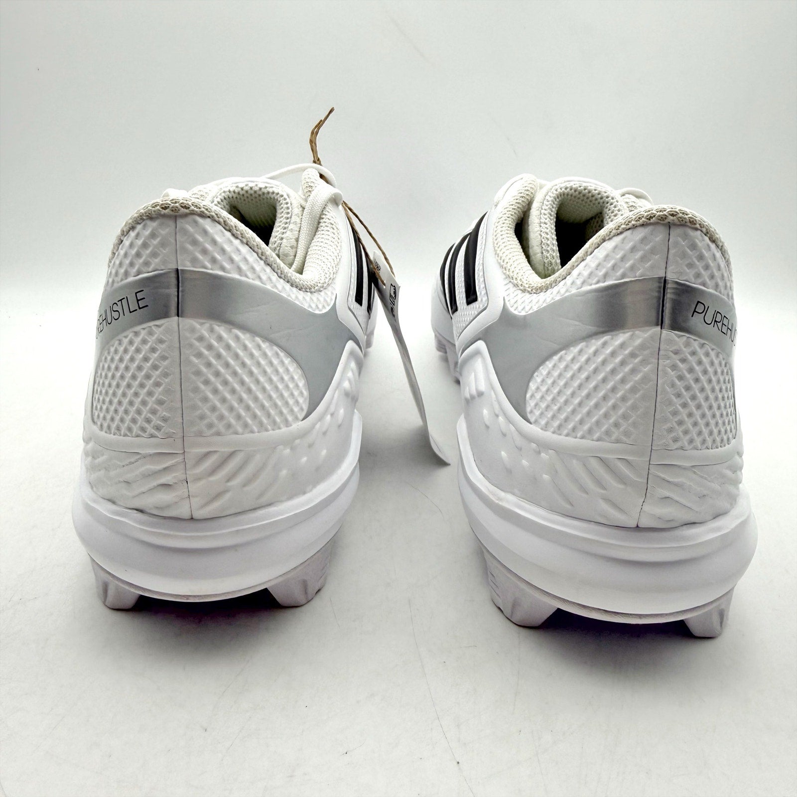Adidas Womens PureHustle 3 MD Softball Cleats US 11 White Black Athletic NWT
