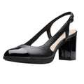 Clarks Womens Bayla Joy Pumps US 7.5 M EU 38 Black Leather Slingback NWOB