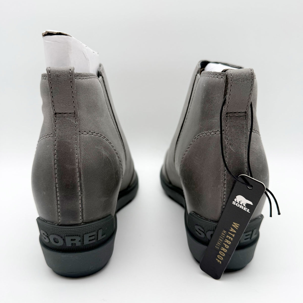Sorel Womens Evie ll Zip Wedge Bootie Size 10.5 Grey Leather Waterproof NIB