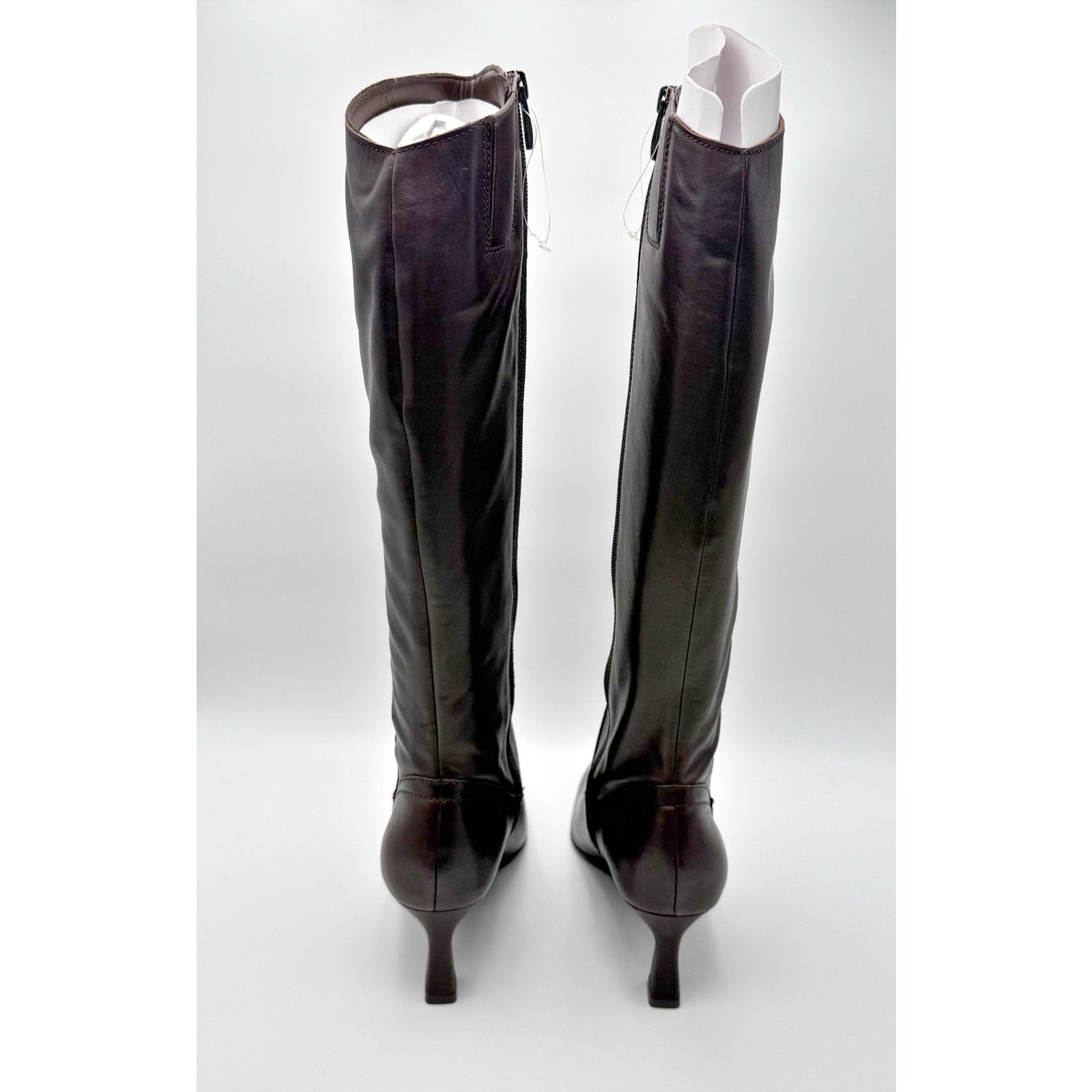 Naturalizer Women Deesha Knee High Boots US 8.5 M NARROW CALF Brown Leather NIB
