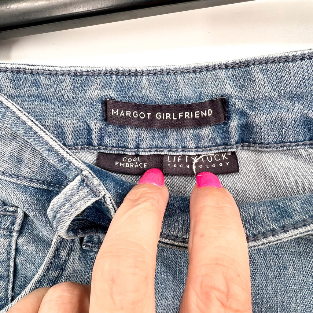 NYDJ Womens Margot Girlfriend Jeans Size 26W PETITE Kingston Blue NWT