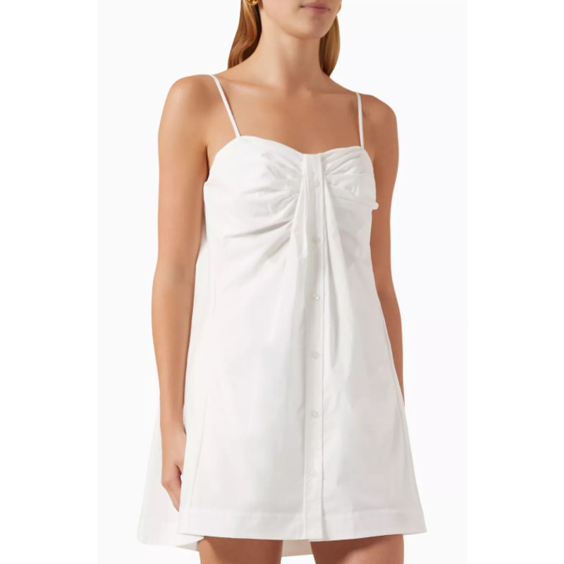 JONATHAN SIMKHAI Kendall Mini Dress Size 4 Cotton-Poplin White Sleeveless NWT