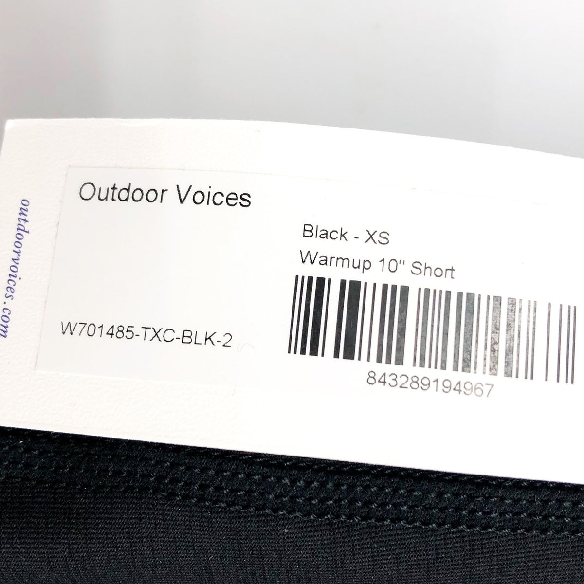 OUTDOOR VOICES Women's Warmup 10" Shorts XS Black Stretch Mid Rise Biker NWT