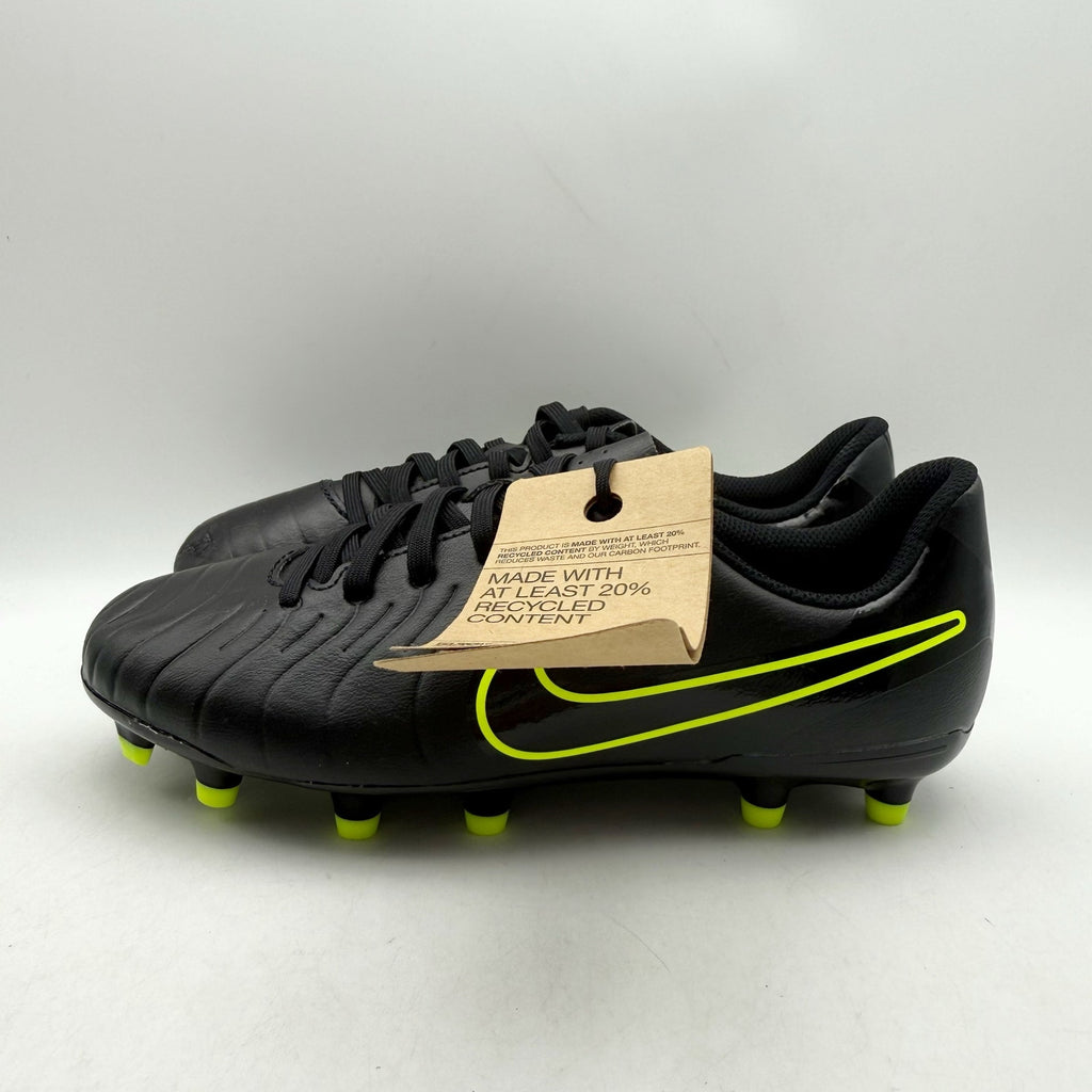 Nike Big Kids Legend 10 Club Soccer Cleats Youth 3.5 Black Yellow DV4352 NWOB