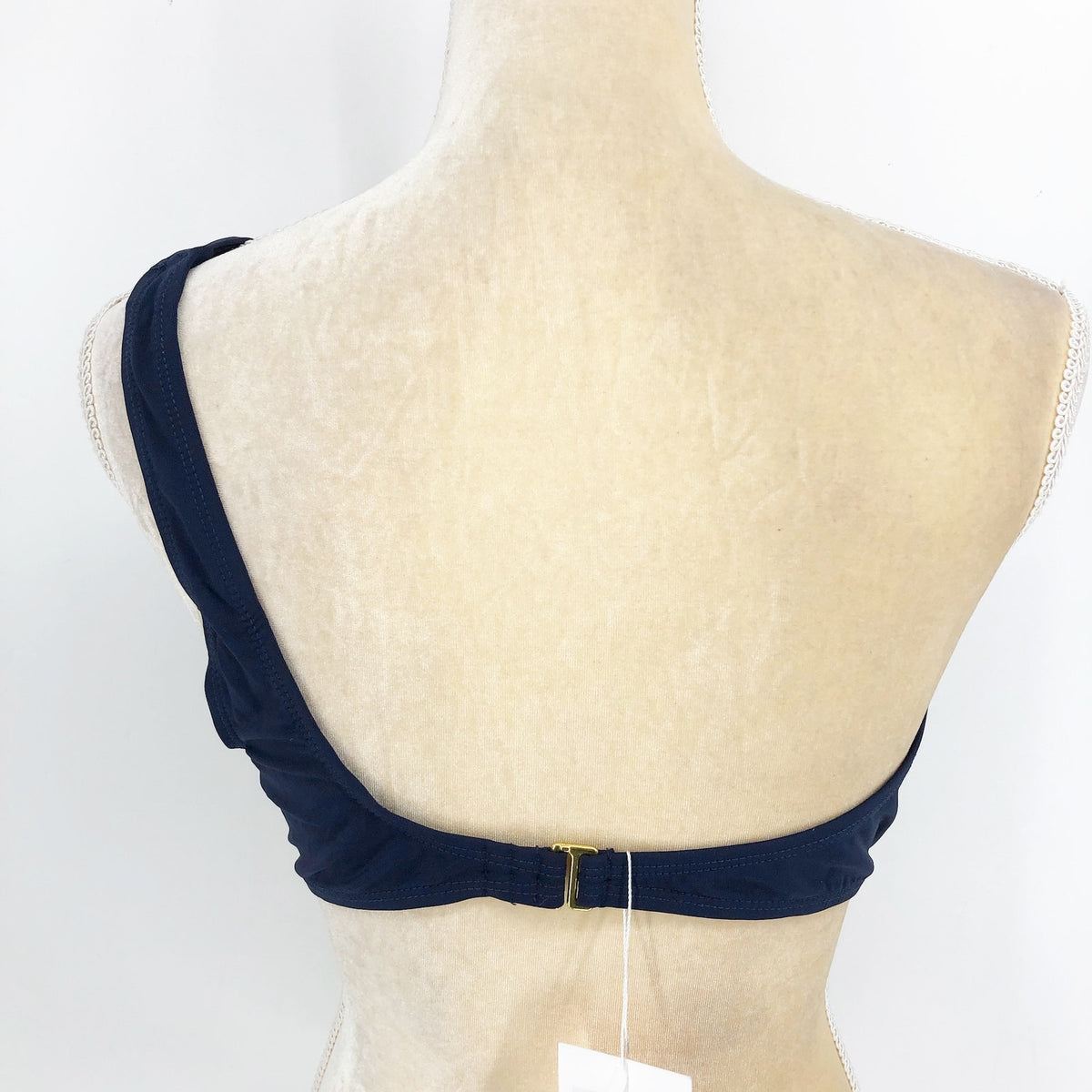 ANDIE SWIM The Wynwood Bikini Top XL Navy Blue One Shoulder NWT