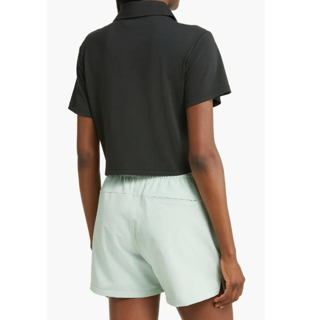 OUTDOOR VOICES Womens Birdie Crop Polo Shirt 3XL Black Pique Collared NWT