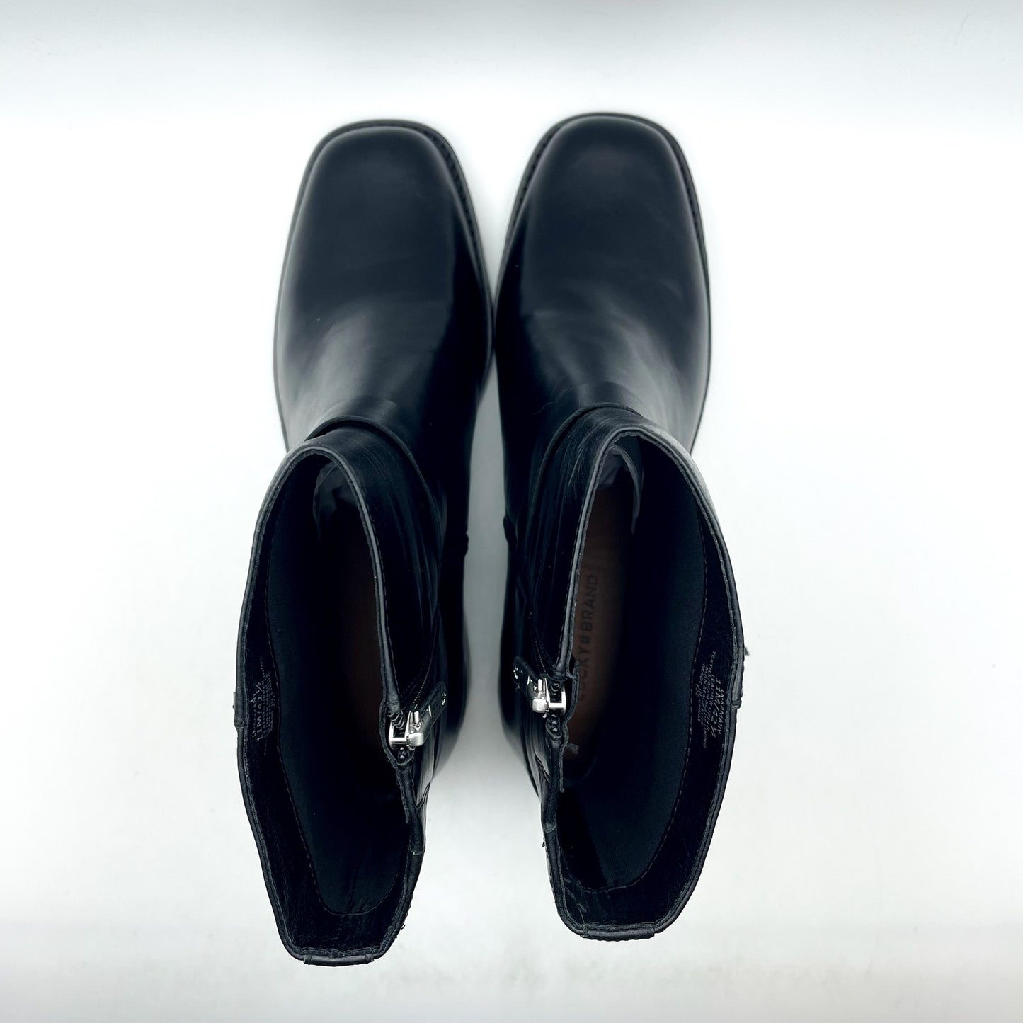 Lucky Brand Womens Kamany Braided Ankle Bootie US 11 M Black Leather NWOB