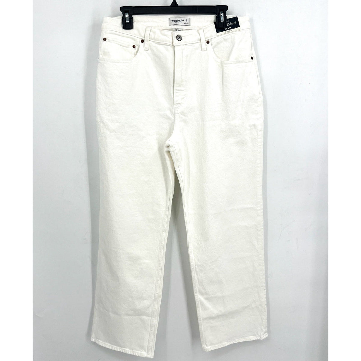 ABERCROMBIE & FITCH Womens 90s Relaxed Jeans Size 32 US 14 White Curve Love NWT