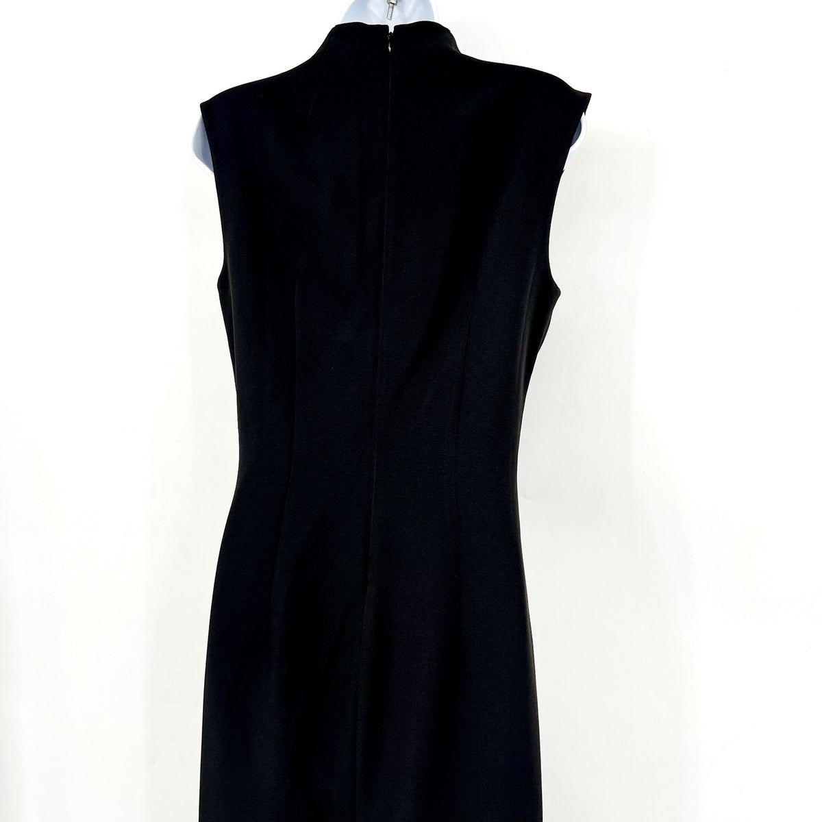 HALSTON Women's Jacklyn Dress In Crepe & Satin Size 2 Black Sleeveless NWT