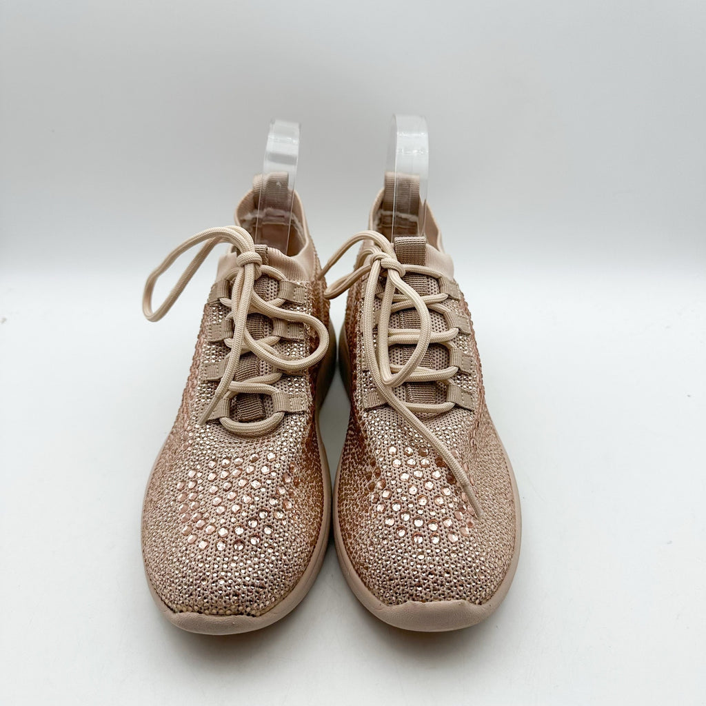 BLONDO Womens Kanon Casual Sneakers Size 6 Blush Pink Rhinestone Waterproof NWOB