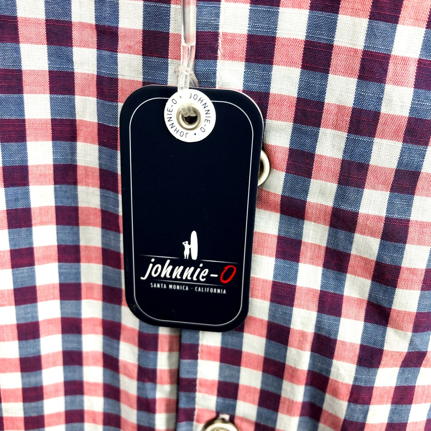 JOHNNIE O Mens Abner Hangin’ Out Button Up Shirt XL Malibu Red Plaid NWT