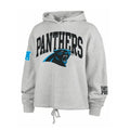 47 BRAND Womens Carolina Panthers High Hopes Hoodie Large Grey Sweatshirt NWT