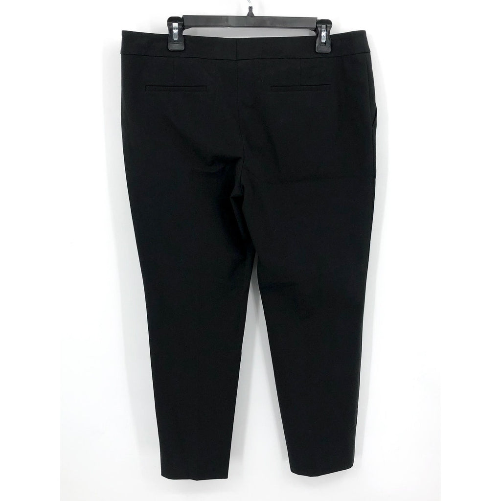 AKRIS PUNTO Womens Frankie Crop Pants Size 12 Black Stretch Cotton Trouser NWT