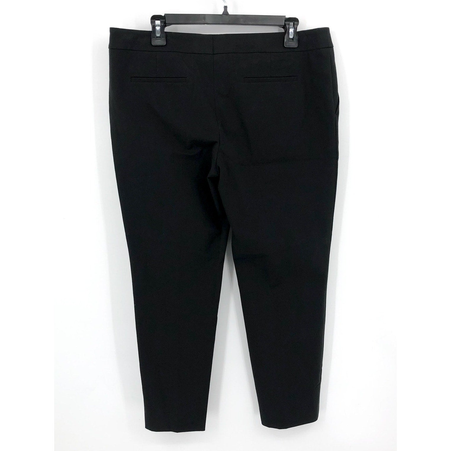 AKRIS PUNTO Womens Frankie Crop Pants Size 12 Black Stretch Cotton Trouser NWT