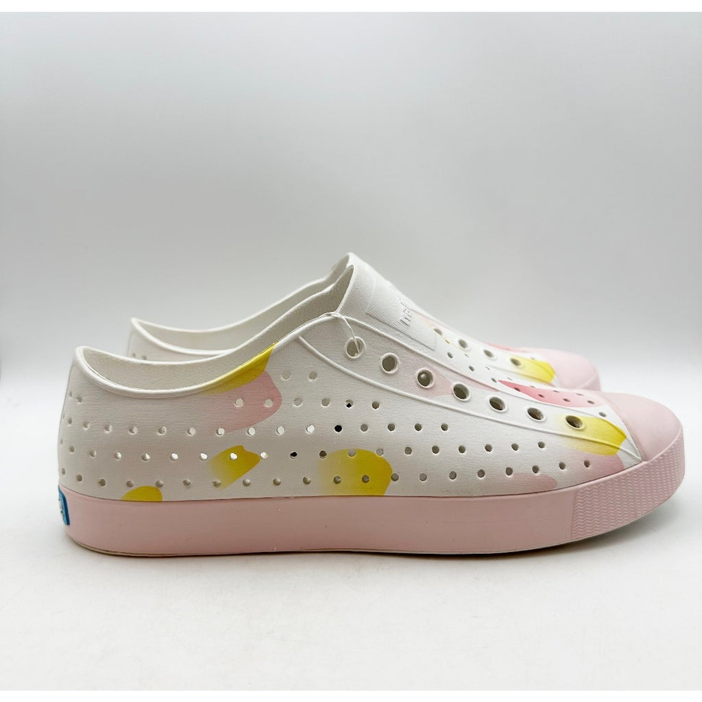 Native Mens Jefferson Slip On Shoes Size 11 EU 45 White Pink EVA Waterproof NWOB