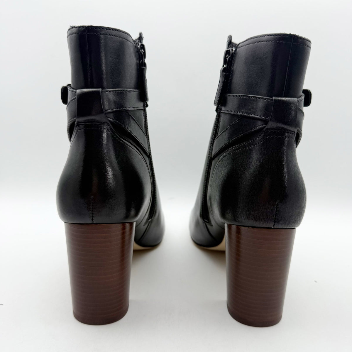 Cole Haan Womens Glendale Jodhpur Heel Ankle Booties Size 9 B Black Leather NIB