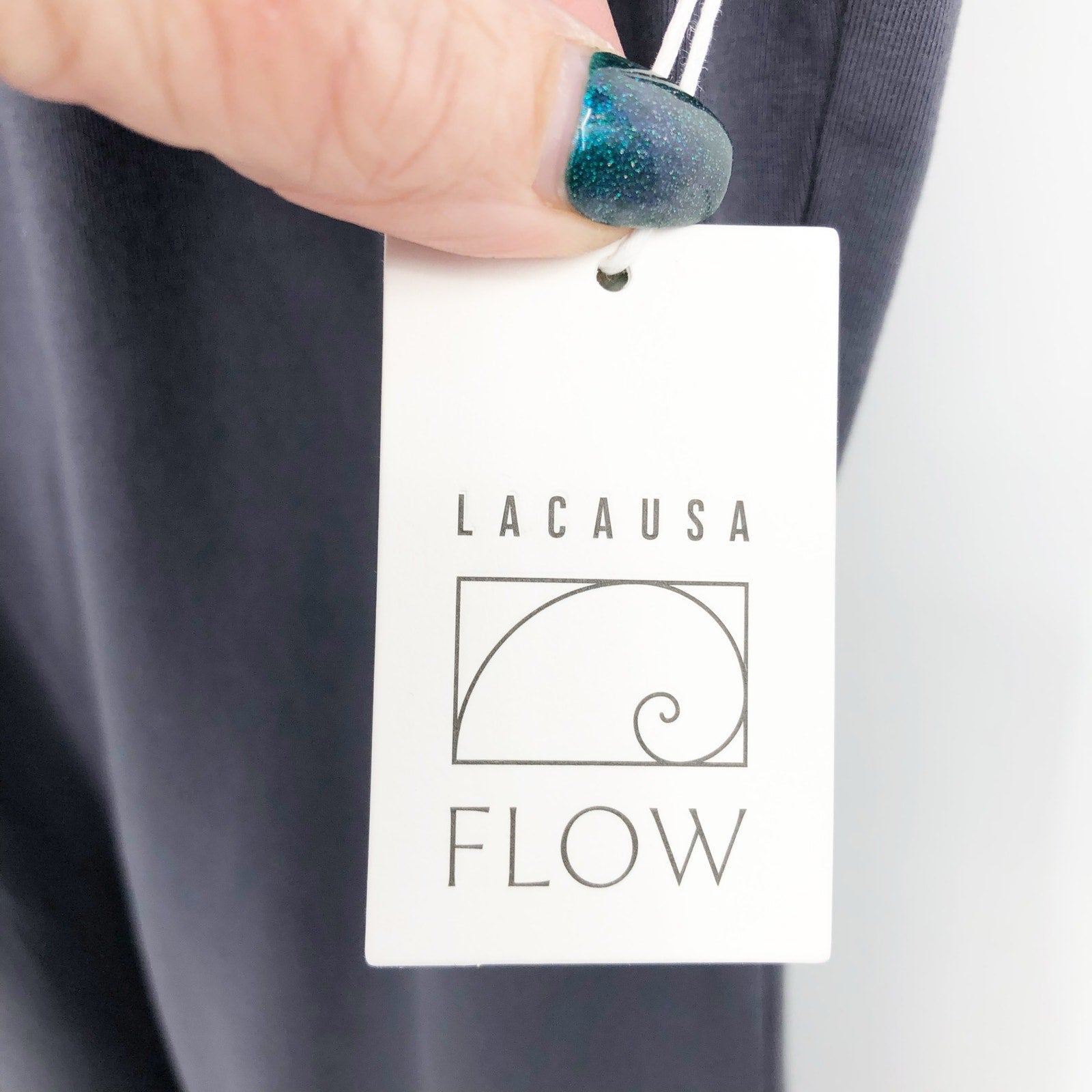 LACAUSA Womens Flow Prana Unitard Medium Charcoal Grey Yoga Tank Low Back NWT