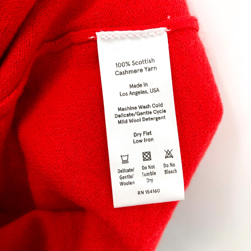 A/C ACTIVE CASHMERE Men's Short Sleeve Fine Cashmere T-Shirt Small Red NWT