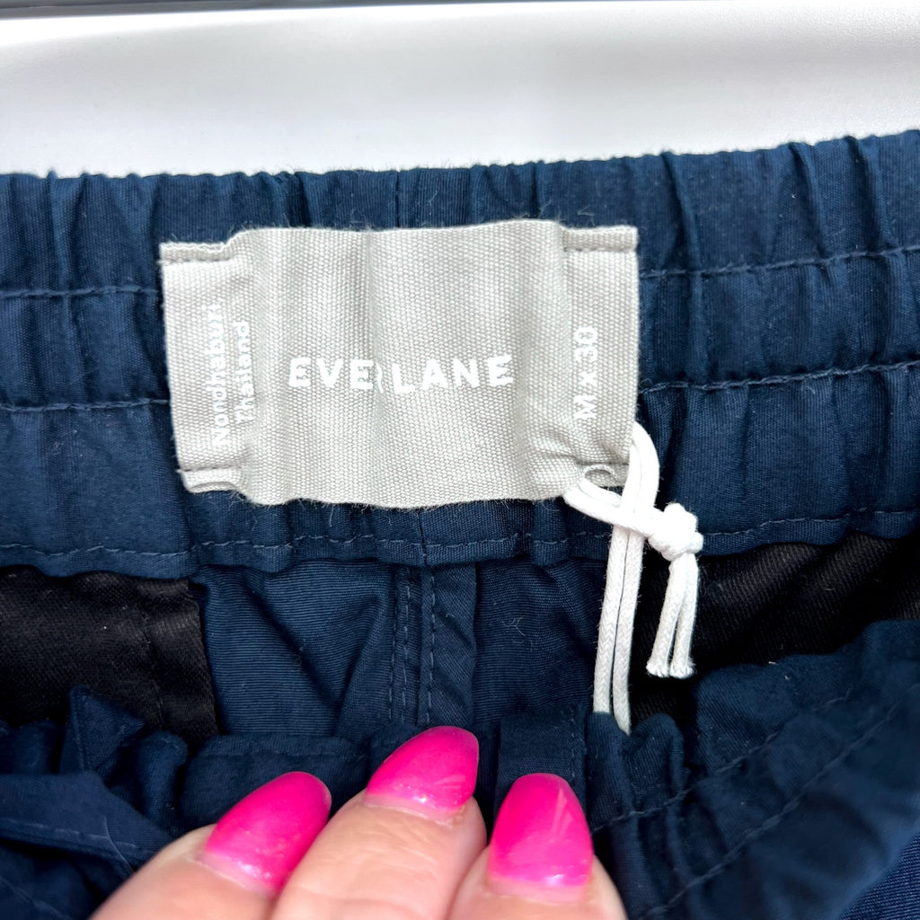 EVERLANE Mens Casual Pants Medium Navy Blue 30" Inseam Cotton Twill Pull-on  NWT