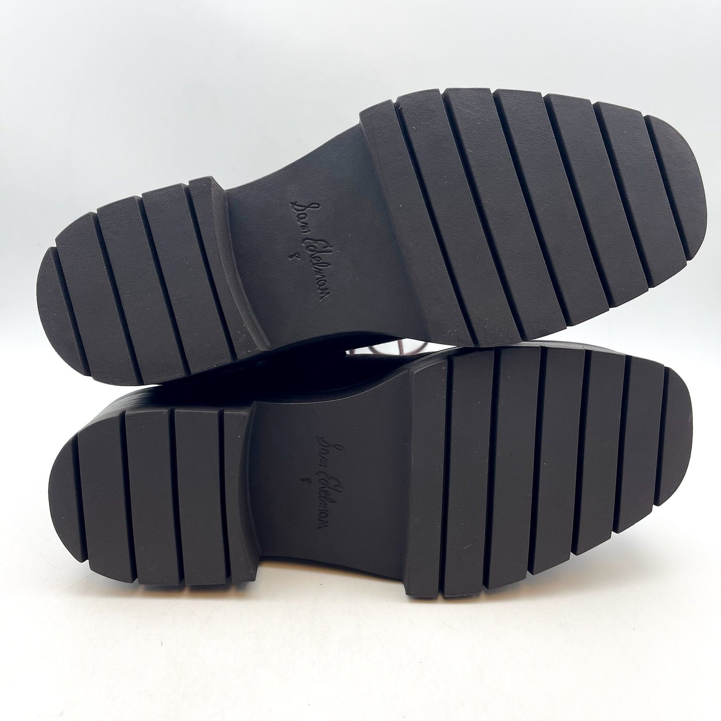 Sam Edelman Women Lovrin Platform Combat Boot US 8 M EU 38.5 Burgundy Suede NWOB