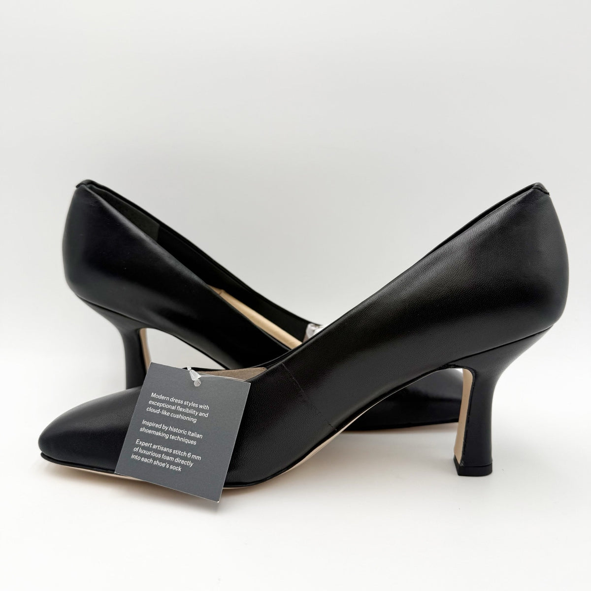 Franco Sarto Womens Flexa Aela Pumps Size 8.5 M EU 39 Black Leather NIB