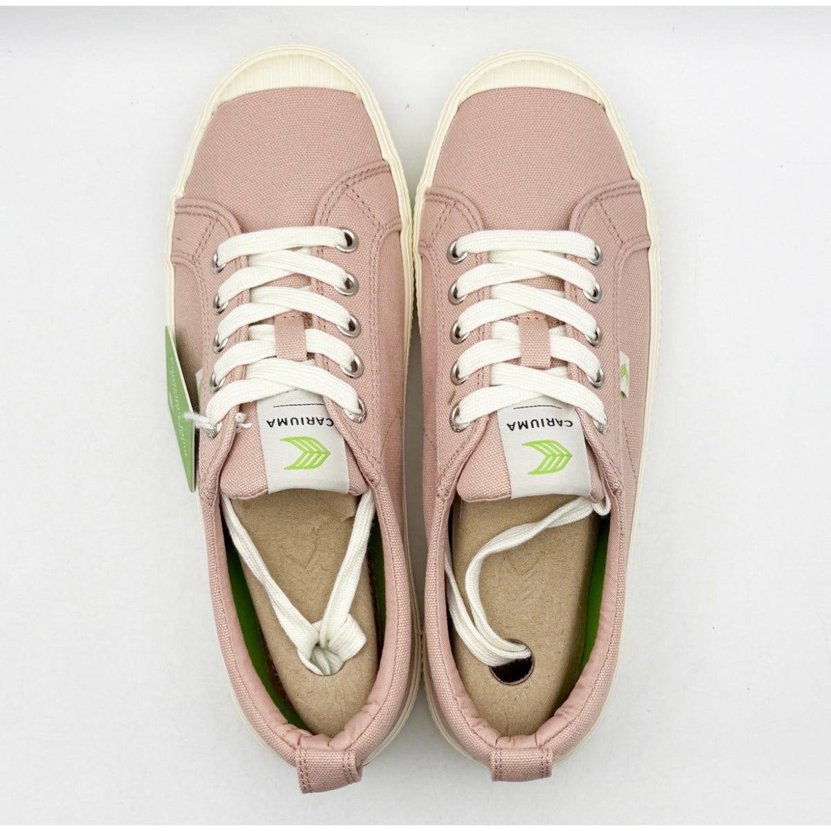 Cariuma OCA Low Casual Sneakers Mens 8 Womens 9.5 Rose Pink White Canvas NIB