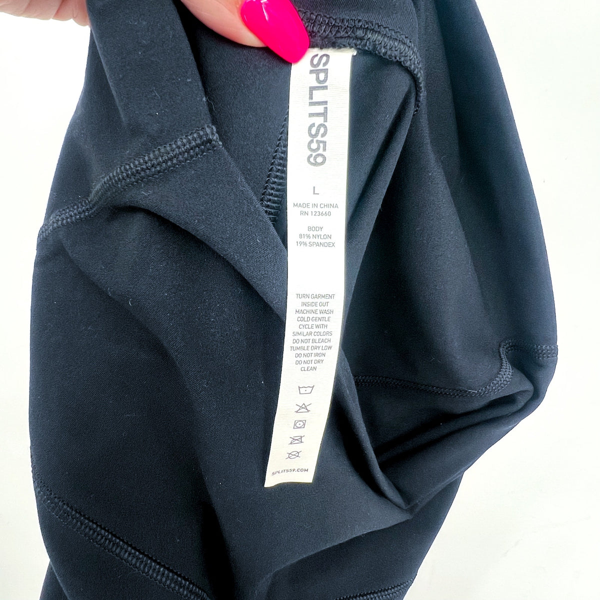 SPLITS59 Women's Airweight Super High Waist 7/8 Leggings Large Black NWT