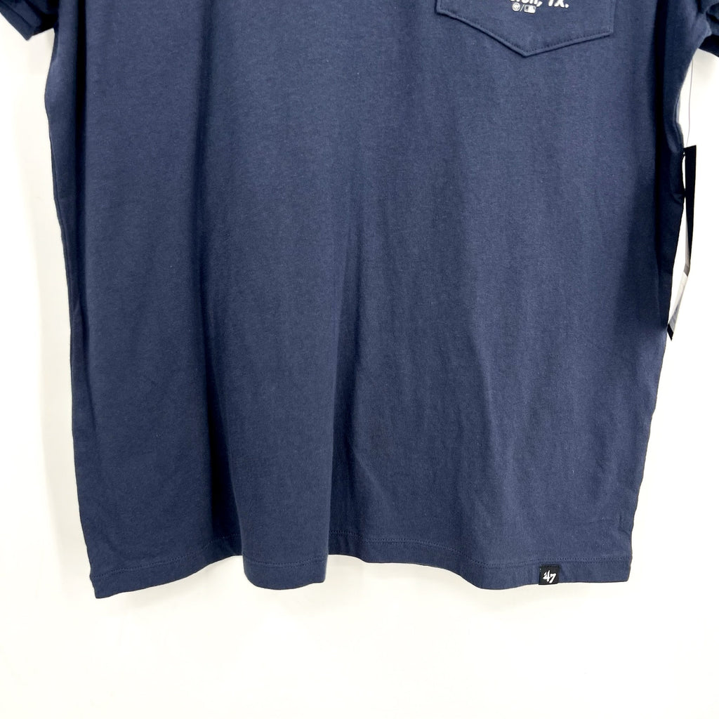 47 BRAND Mens Houston Astros Top Line Stewart Tee Small Blue Short Sleeve NWT
