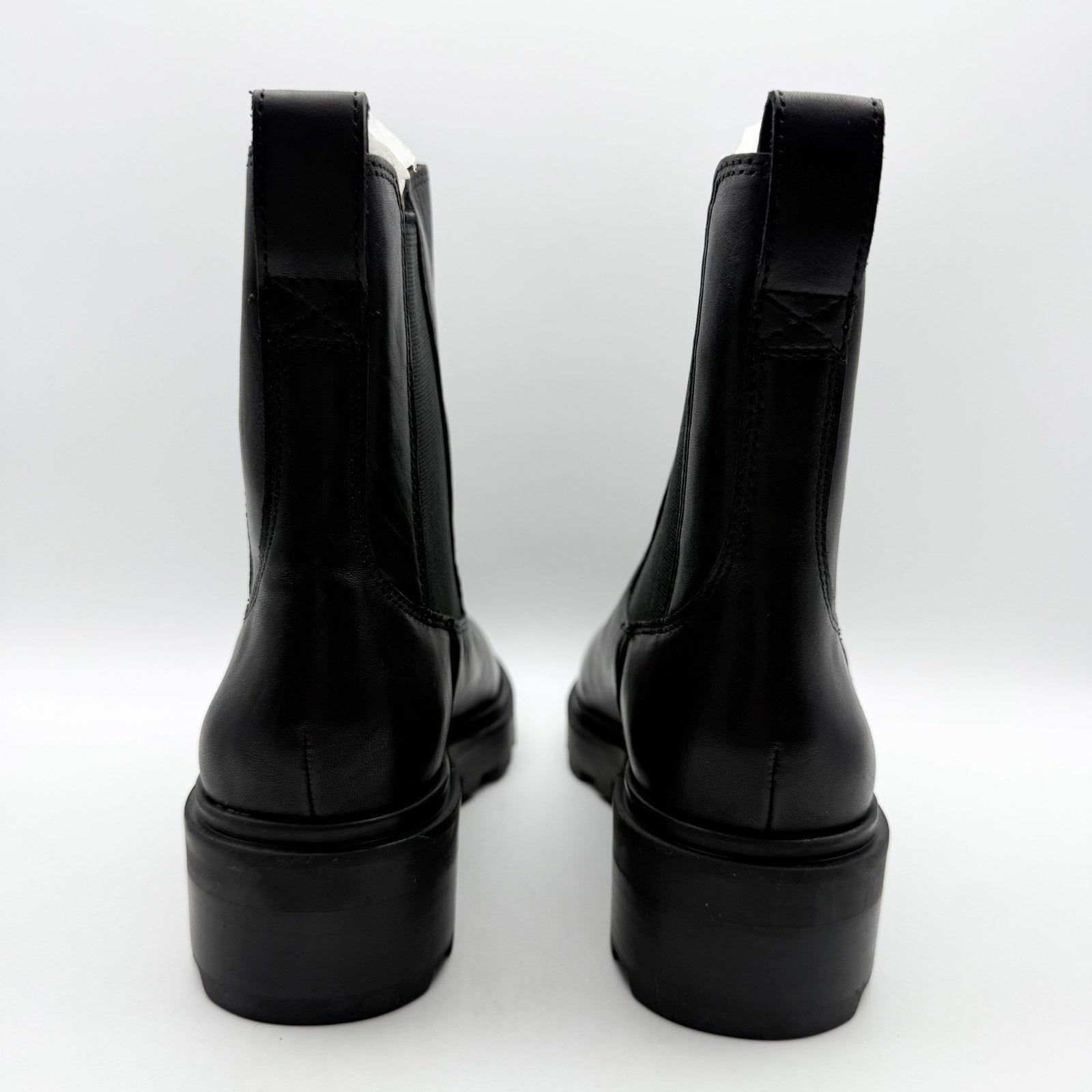 Madewell Womens The Bradley Chelsea Lugsole Boots US 5.5 Black Leather NWOB