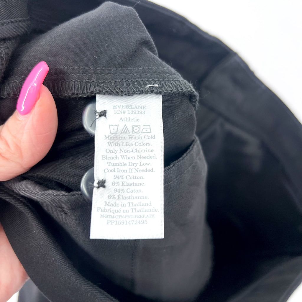 EVERLANE Uniform Mens Performance Chino Pants 36x34 Black Athletic Fit NWT