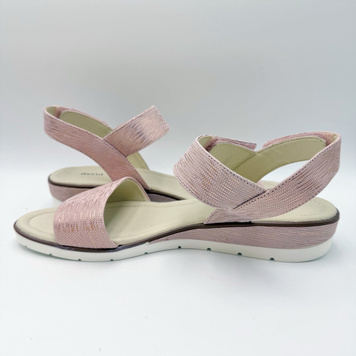 David Tate Womens Scala Sandals Size 12 M Pink Leather NWOB
