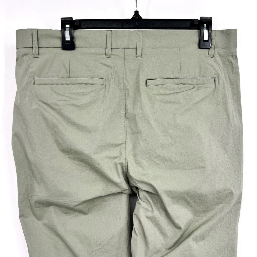 EVERLANE Mens Air Chino Pant 33x32 Sage Green Stretch Cotton Poplin Slim Fit NWT
