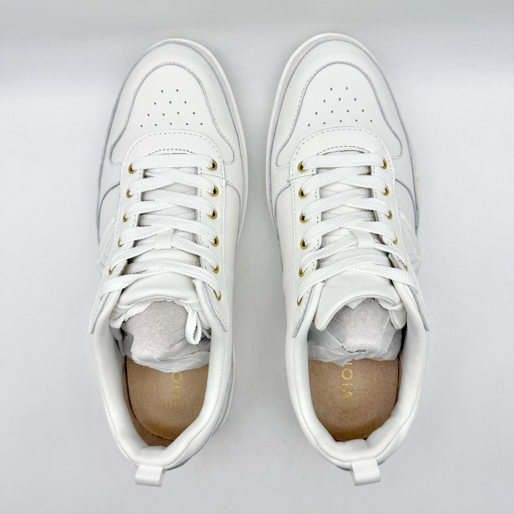 Vionic Womens Elise Casual Sneakers US 8 Wide EU 38.5 White Leather NIB