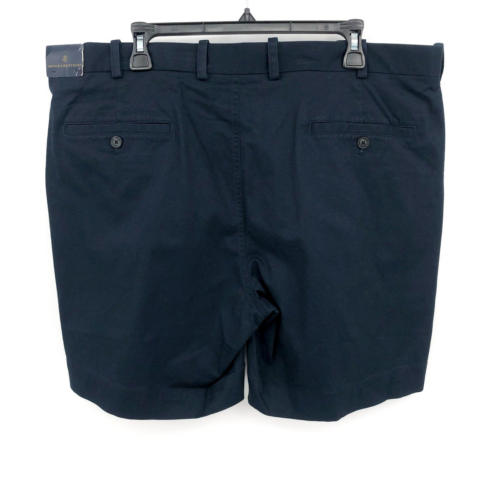 BROOKS BROTHERS Men's 7" Chino Shorts Size 40 Navy Blue Flat Front NWT