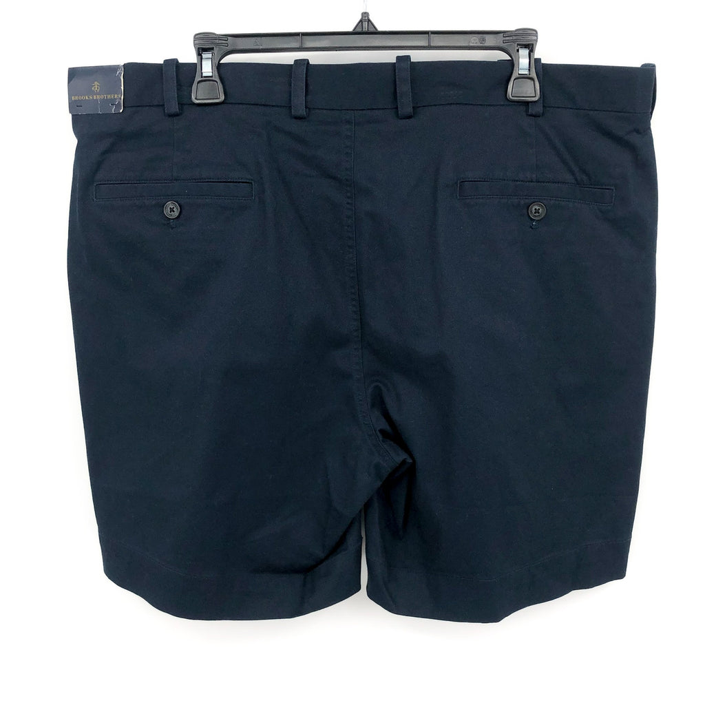 BROOKS BROTHERS Men's 7" Chino Shorts Size 40 Navy Blue Flat Front NWT