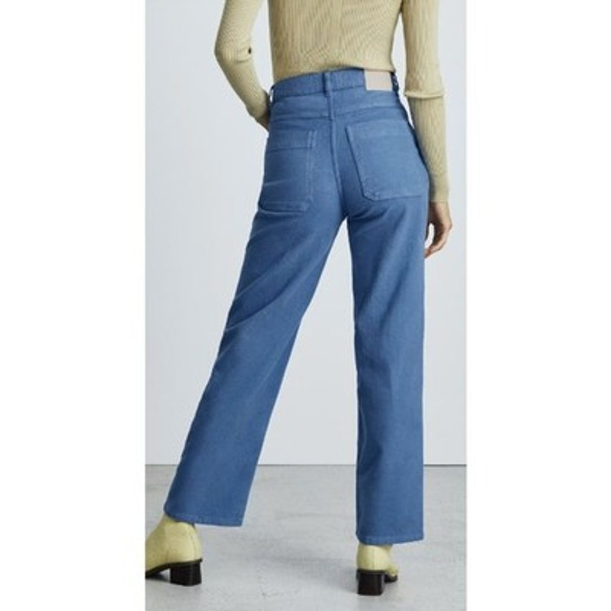 Everlane Womens Moleskin Way-High Pants Size 0 Dark Steel Blue NWT