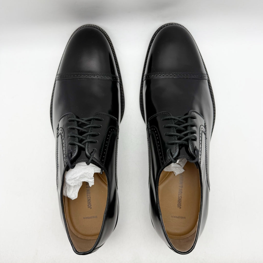 Johnston & Murphy Mens Bradford Oxford Shoes US 13 EEE Black Patent Leather NWOB