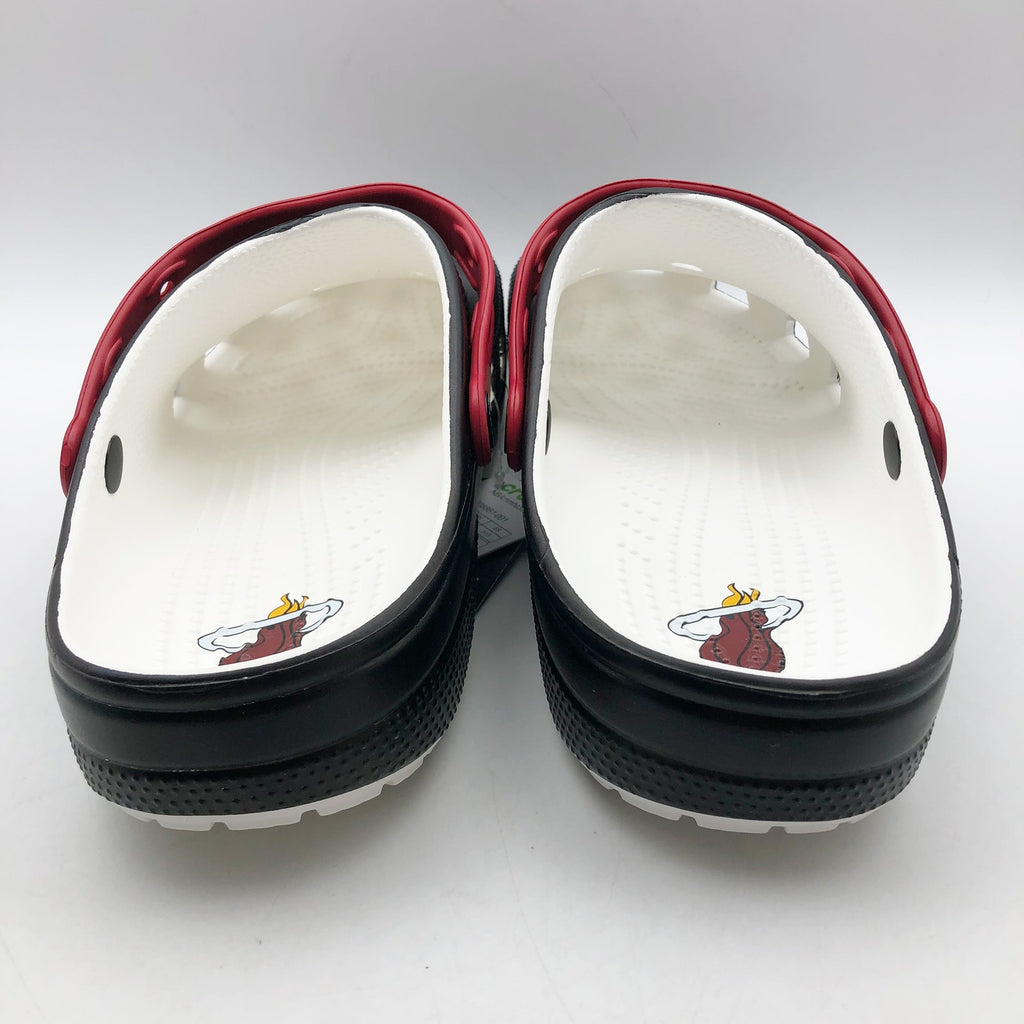 Crocs Mens NBA Miami Heat Classic Clog US 11 EU 42-43 Black Red NWT