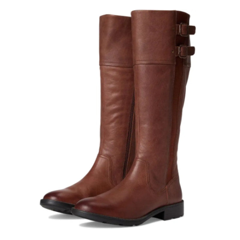 Clarks Womens Adalynn Hope Knee High Boots Size 8.5 M Tan Leather NIB