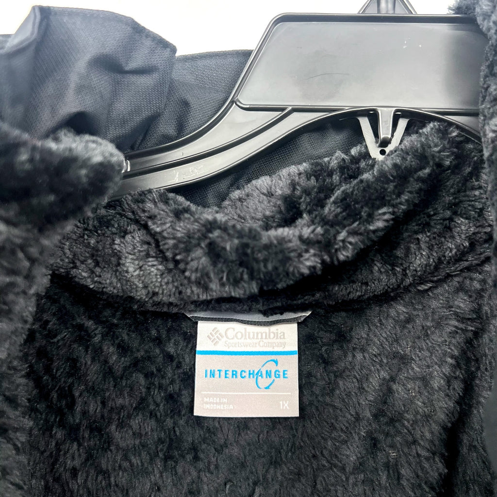 Columbia Women's Bugaboo II Fleece Interchange Jacket 1X Black Waterproof NWT