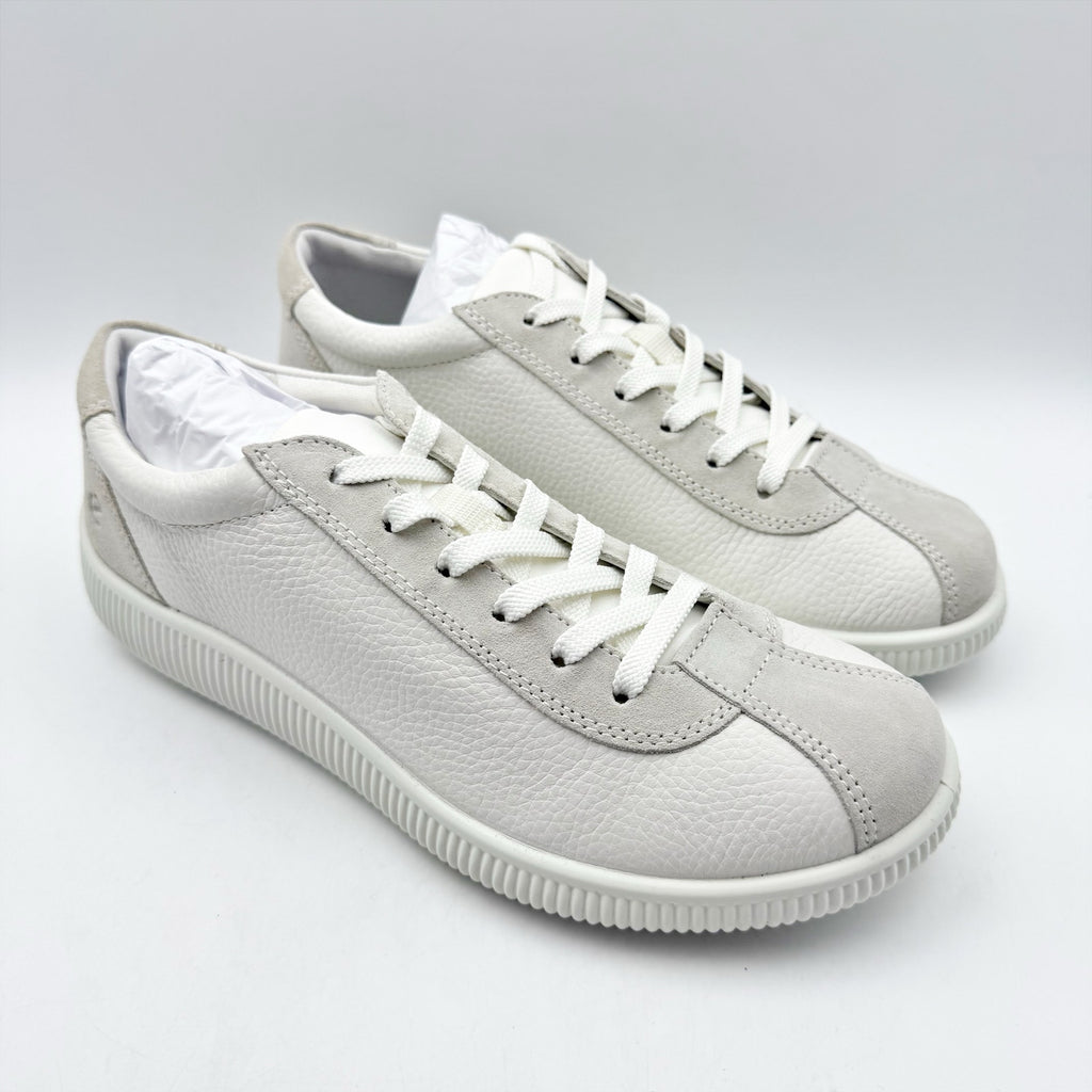 ECCO Womens Soft Zero Sneakers EU 41 US 10-10.5 Cream White Leather NIB