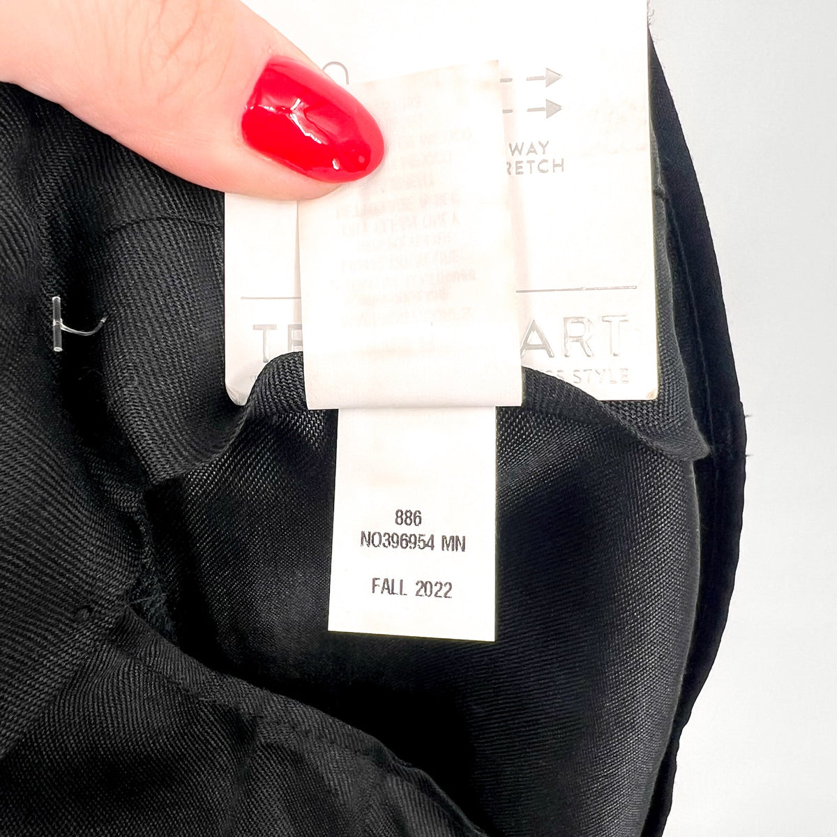 NORDSTROM Men's Trim Fit Dress Pants 48R Black Stretch Wool Tech-Smart NWT