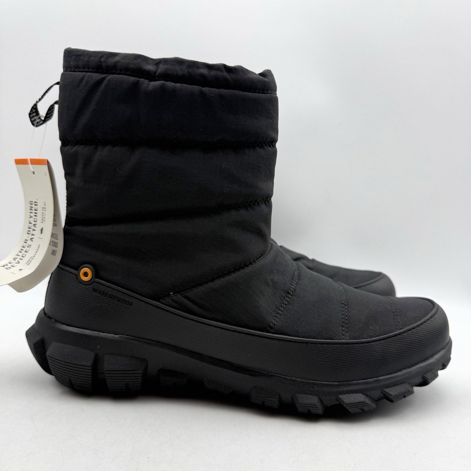 Bogs Womens Cedar Quilt Winter Boots US 8.5 EU 39.5 Black Waterproof NIB