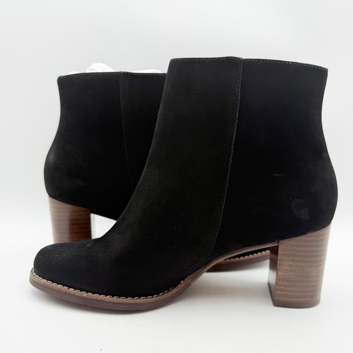 Marc Joseph New York Womens Grand Central Ankle Booties Size 7 Black Nubuck NWOB