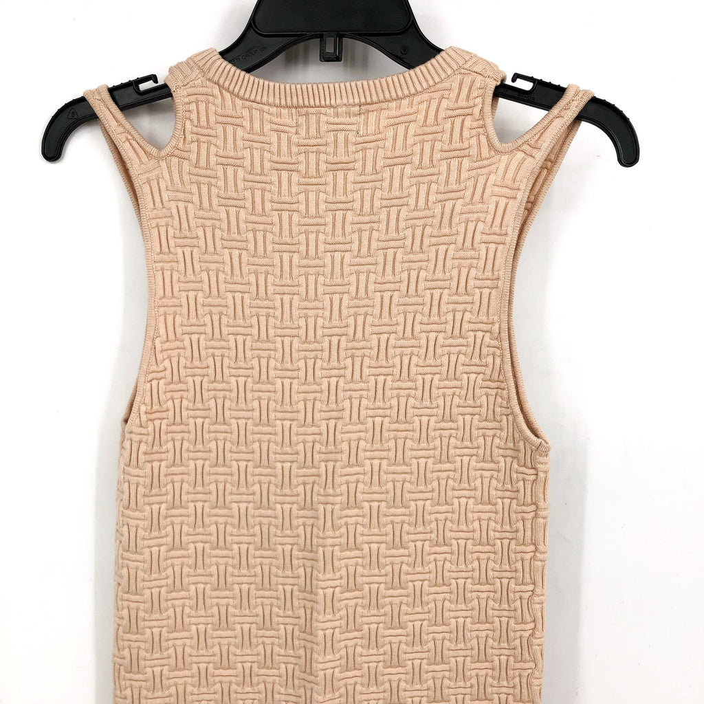 MONROW Women's Supersoft Sweater Knit Tank Midi Dress Small Cream Sleeveless NWT