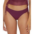 BECCA Women's Muse Side Ruched Bikini Bottoms Small Aubergine Purple Hipster NWT