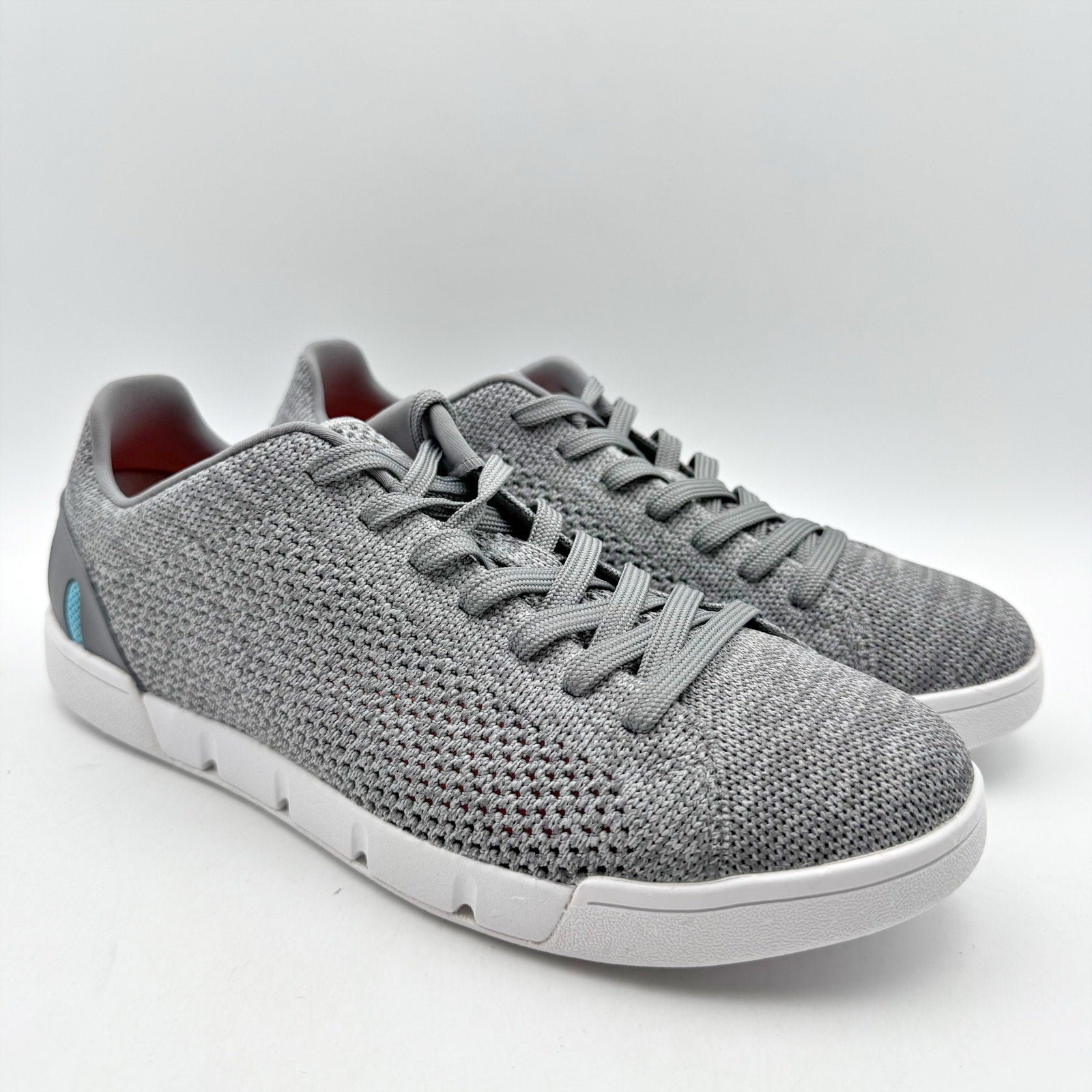SWIMS Mens Tennis Knit 2.0 Casual Sneakers Size 8 EU 41 Grey Knit NWOB