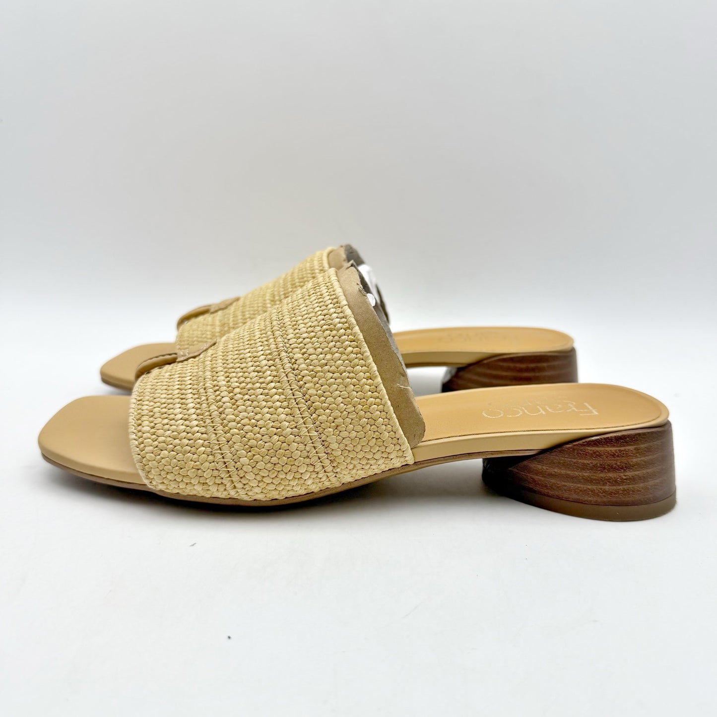 Franco Sarto Womens Loran Sandals US 6.5 M EU 36.5 Natural Beige Slip On NIB