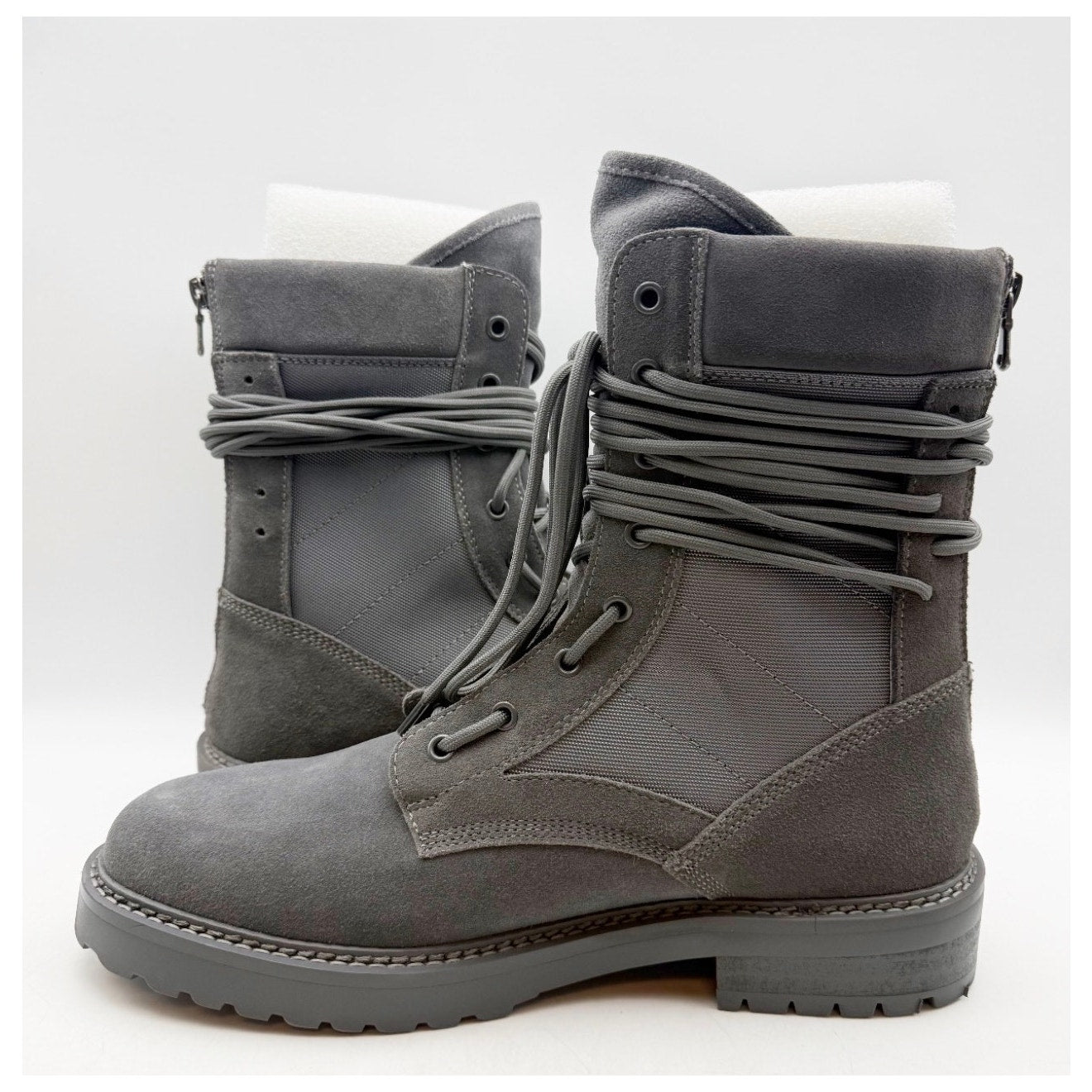 Saint Morta Mens Revenant Combat Boots Size 8 EU 42 Dark Grey Suede NIB
