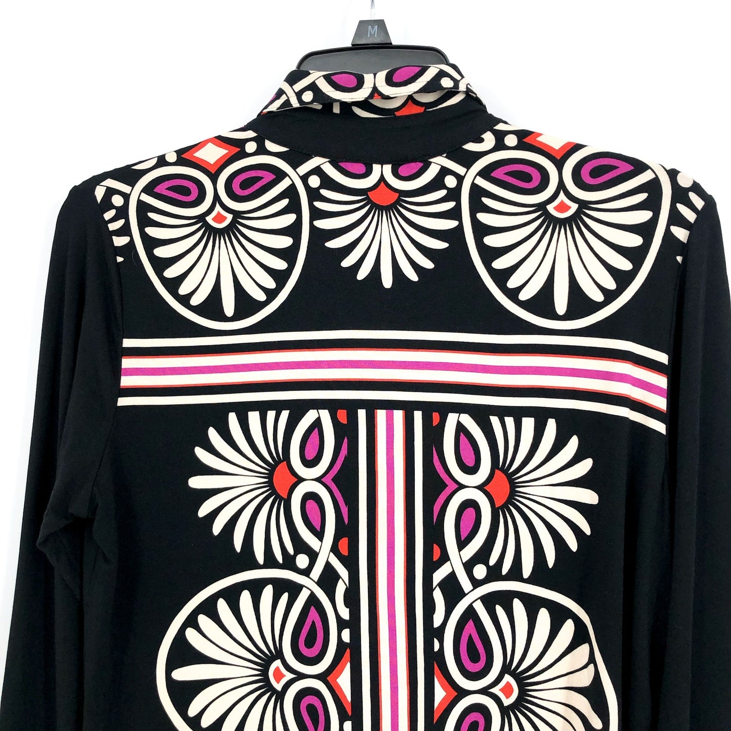 Johnny Was Womens Janie Favorite Button Front Shirt Small Black Print Siera NWT